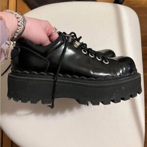 Unif Black Seek Platform Shoes
